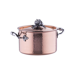 Hand-hammered, clad stainless steel soup pot from Ruffoni