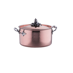 Hand-hammered, copper stockpot with stainless steel lining from Ruffoni