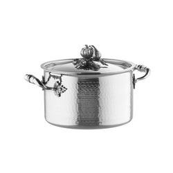 Hand-hammered, clad stainless steel soup pot from Ruffoni