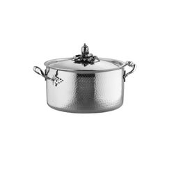 Hand-hammered, clad stainless steel stockpot from Ruffoni