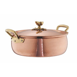 Large hand-hammered copper, tin-lined braiser from Ruffoni