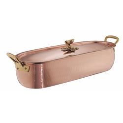 Hand-hammered copper, tin-lined fish kettle from Ruffoni