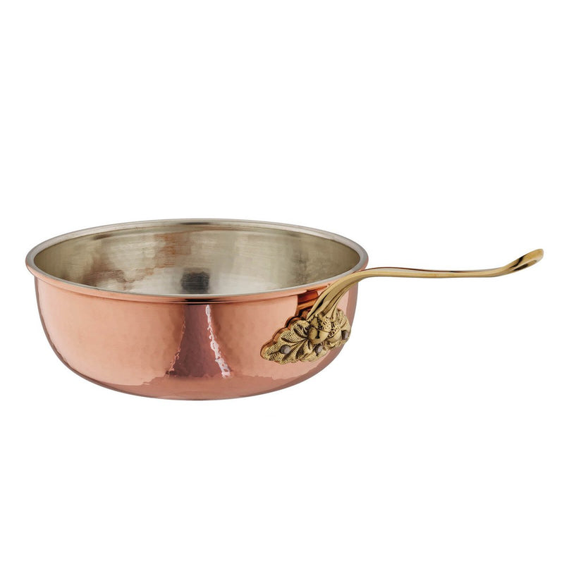 Small hand-hammered copper, tin-lined chef pan from Ruffoni