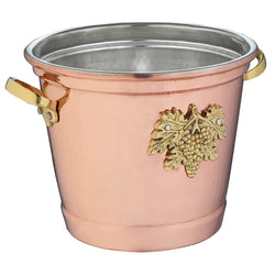 Hand-hammered copper, tin-lined Round Bucket from Ruffoni