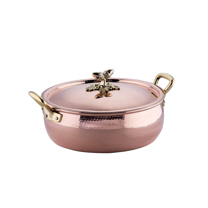 Copper braiser from Ruffoni. Hand-hammered and tin-lined.