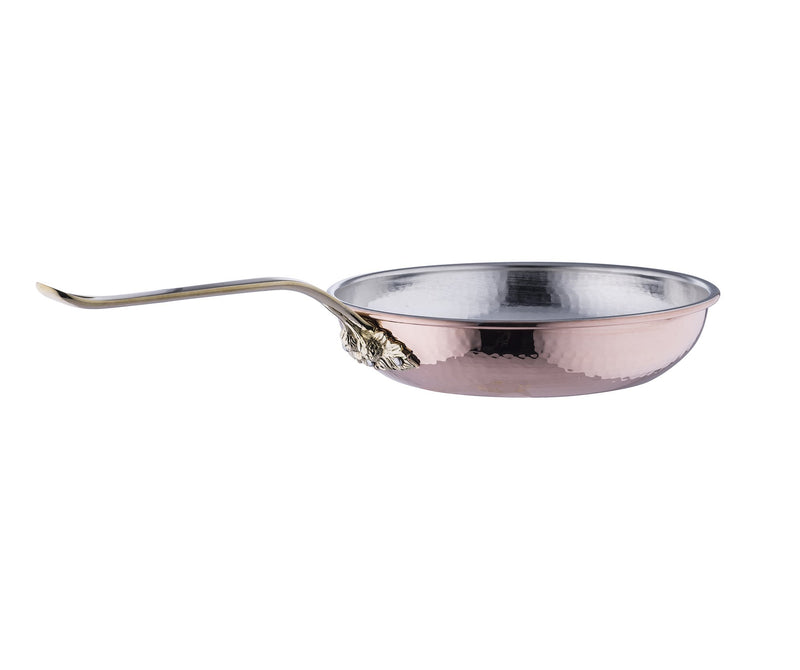 Copper fry pan from Ruffoni. Hand-hammered and tin-lined.