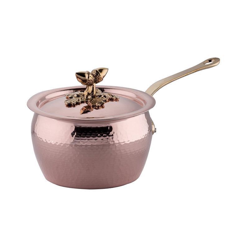 Copper saucepan from Ruffoni. Hand-hammered and tin-lined.