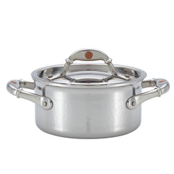 Ruffoni Symphonia Prima hand-hammered stainless steel sauce pot 2qt