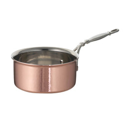 Small hand-hammered, copper saucepan with stainless steel lining from Ruffoni