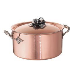 Hand-hammered, copper stockpot with stainless steel lining from Ruffoni