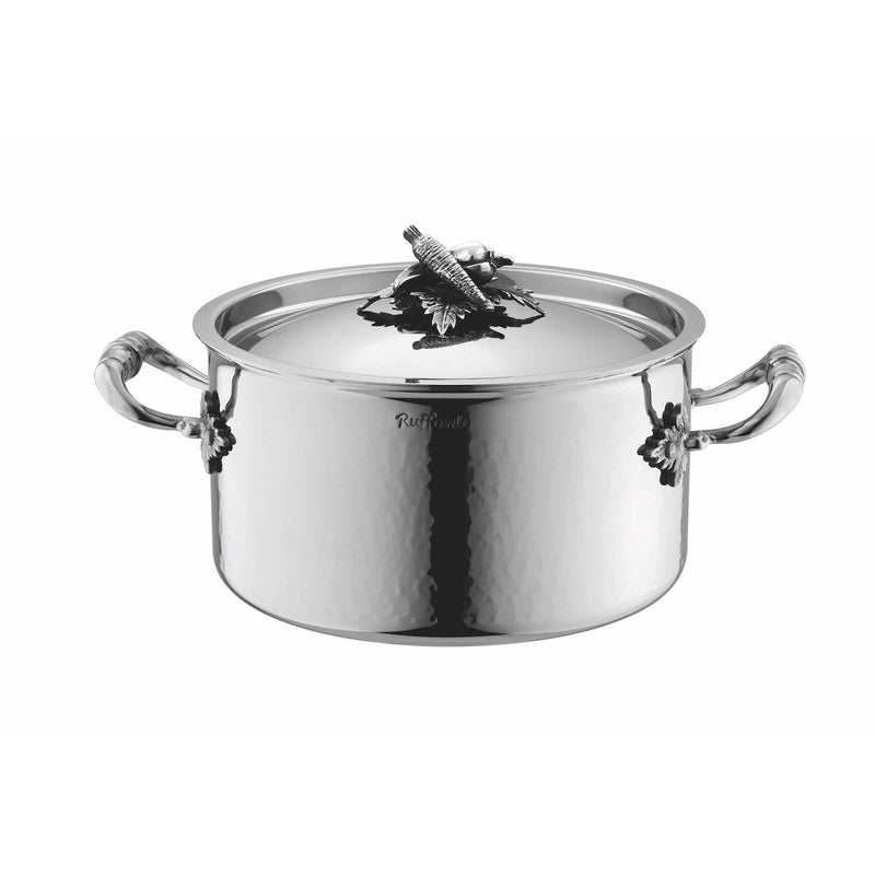 Small hand-hammered, clad stainless steel casserole from Ruffoni