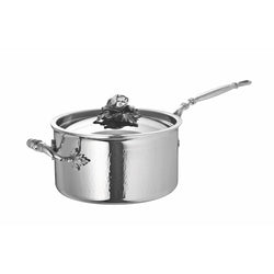 Hand-hammered, clad stainless steel saucepan from Ruffoni