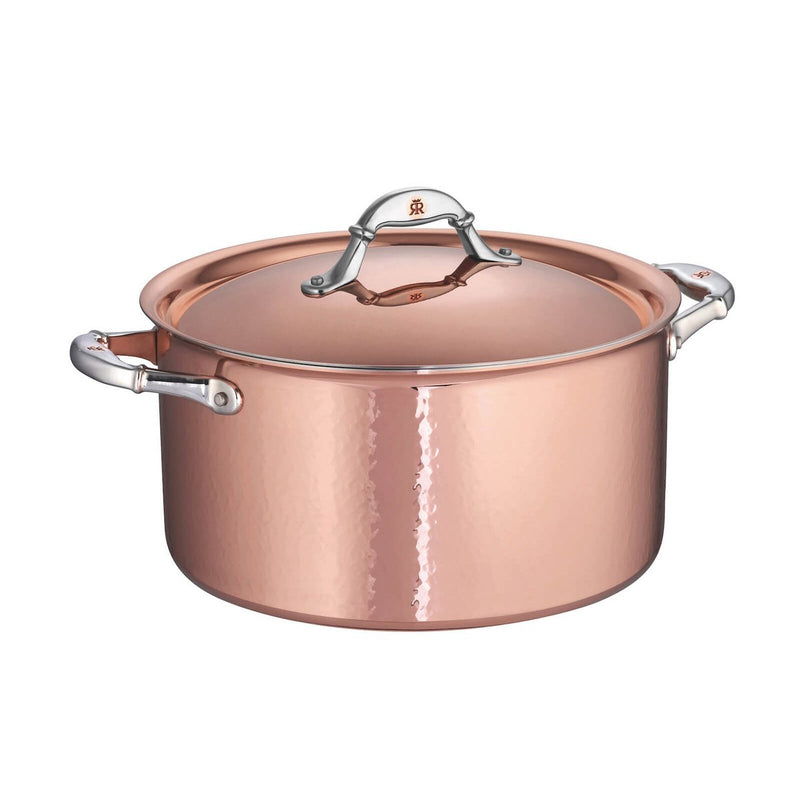 Hand-hammered, copper stockpot with stainless steel lining from Ruffoni