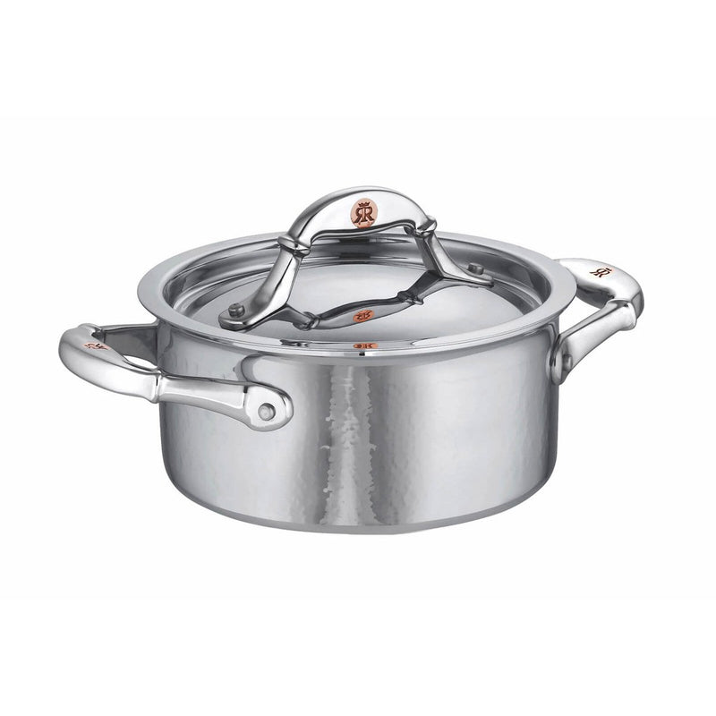 Small hand-hammered, clad stainless steel casserole from Ruffoni