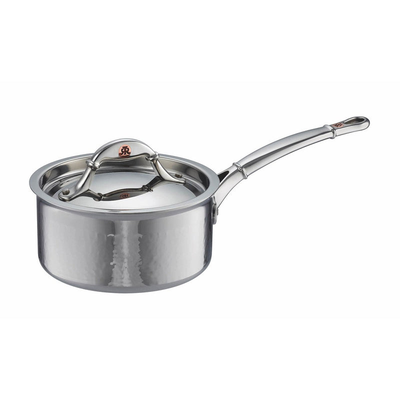 Small hand-hammered, clad stainless steel saucepan from Ruffoni