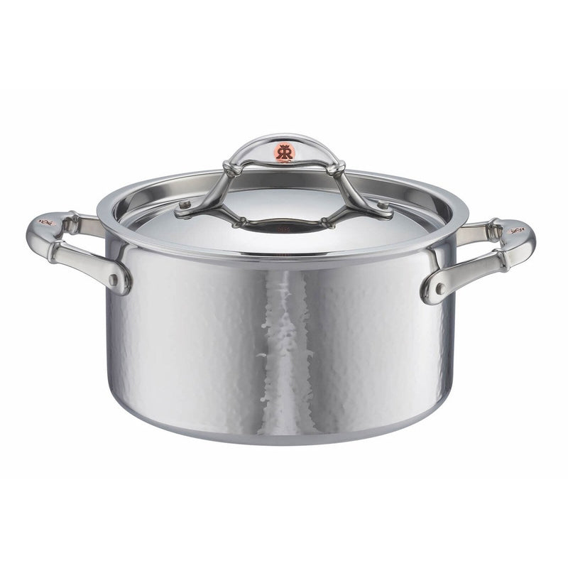 Hand-hammered, clad stainless steel soup pot from Ruffoni