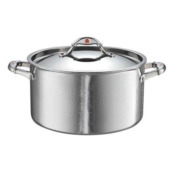 Hand-hammered, clad stainless steel stockpot from Ruffoni